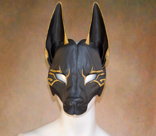 Load image into Gallery viewer, Lightweight GILDED Anubis Egyptian Deity Half Mask