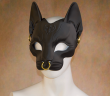 Load image into Gallery viewer, Lightweight Bastet Egyptian Deity Half Mask