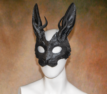 Load image into Gallery viewer, Lightweight Jackalope Cryptid Half Mask