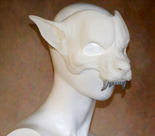 Load image into Gallery viewer, Lightweight METALLIC FANG Werewolf Cryptid Half Mask