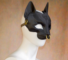 Load image into Gallery viewer, Lightweight Bastet Egyptian Deity Half Mask
