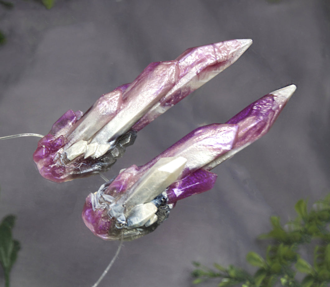 Blueberry Vanilla Swirl Crystal Horns