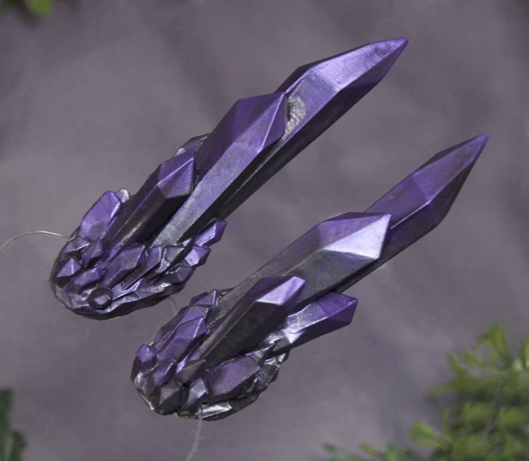 Purple Sheen Crystal Horns