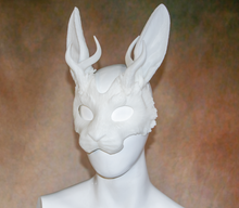 Load image into Gallery viewer, Lightweight Jackalope Cryptid Half Mask
