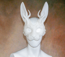 Load image into Gallery viewer, Lightweight Jackalope Cryptid Half Mask
