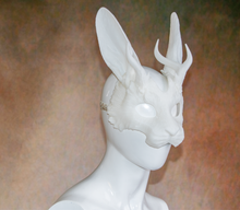 Load image into Gallery viewer, Lightweight Jackalope Cryptid Half Mask
