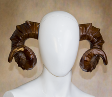 Load image into Gallery viewer, Lightweight Costume Large Ram Horns
