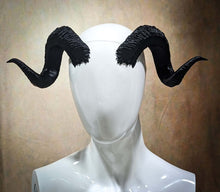 Load image into Gallery viewer, Lightweight Costume Mountain Ram Tiefling Horns
