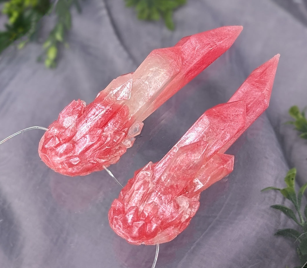 Pink Quartz Crystal Horns