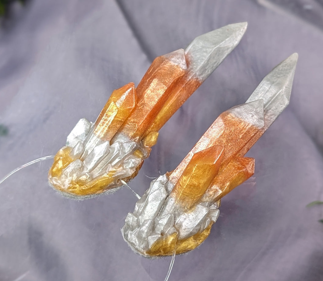 Orange Agate Crystal Horns