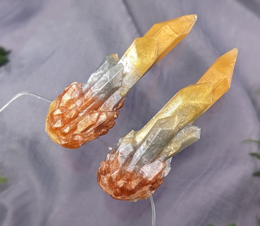 Tri Colored Crystal Horns