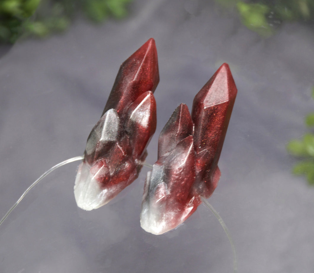 Thulite Small Crystal Horns