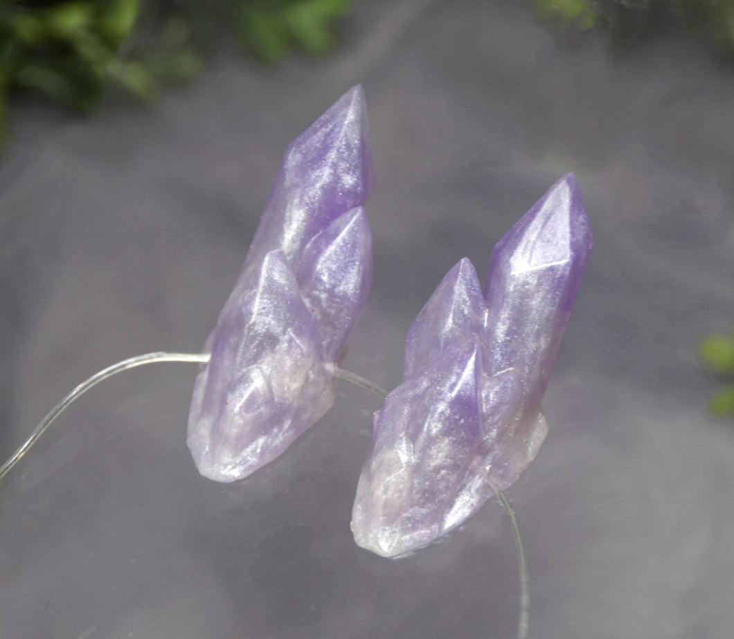 Pastel Lavender Small Crystal Horns