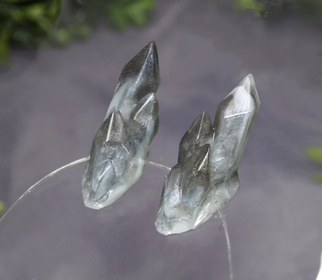 Silver Agate Small Crystal Horns