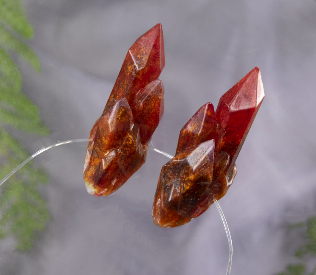 Red Flame Small Crystal Horns
