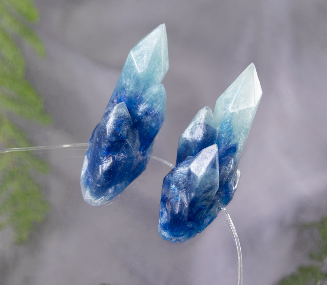 Blue Shaved Ice Small Crystal Horns