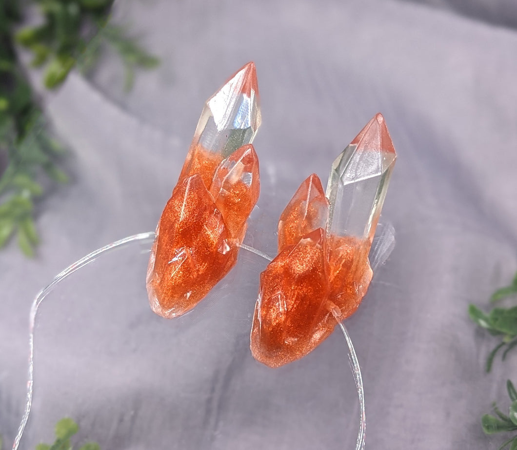 Orange Mist Small Crystal Horns