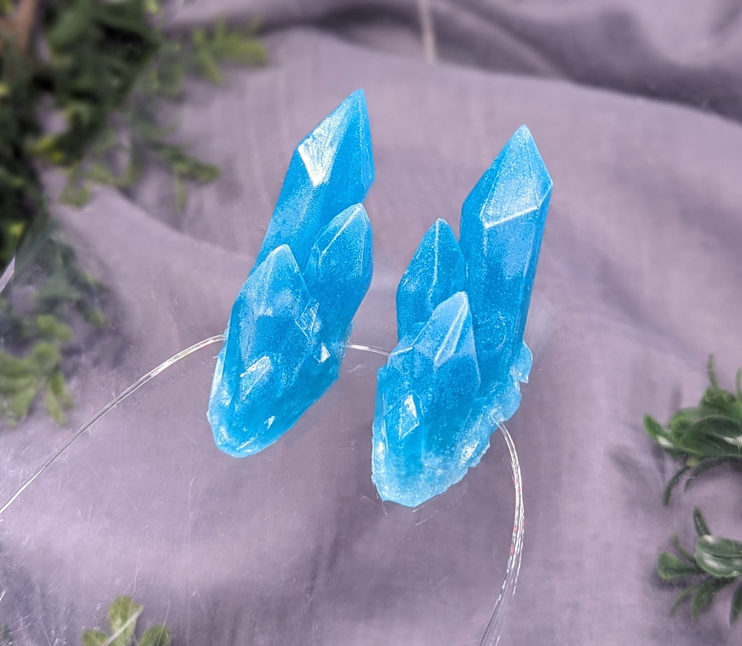 Aqua Glow Small Crystal Horns