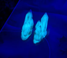 Load image into Gallery viewer, Luminescent Blue Agate Small Crystal Horns

