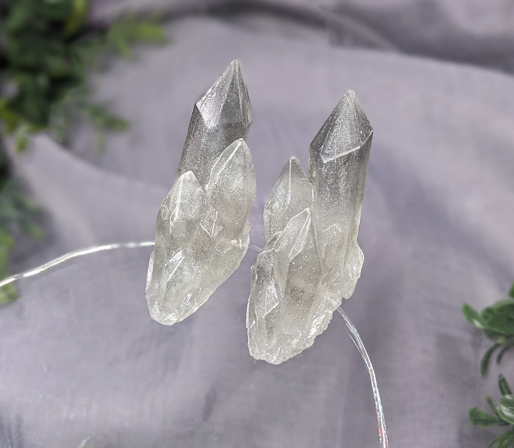 Silver Ice Small Crystal Horns