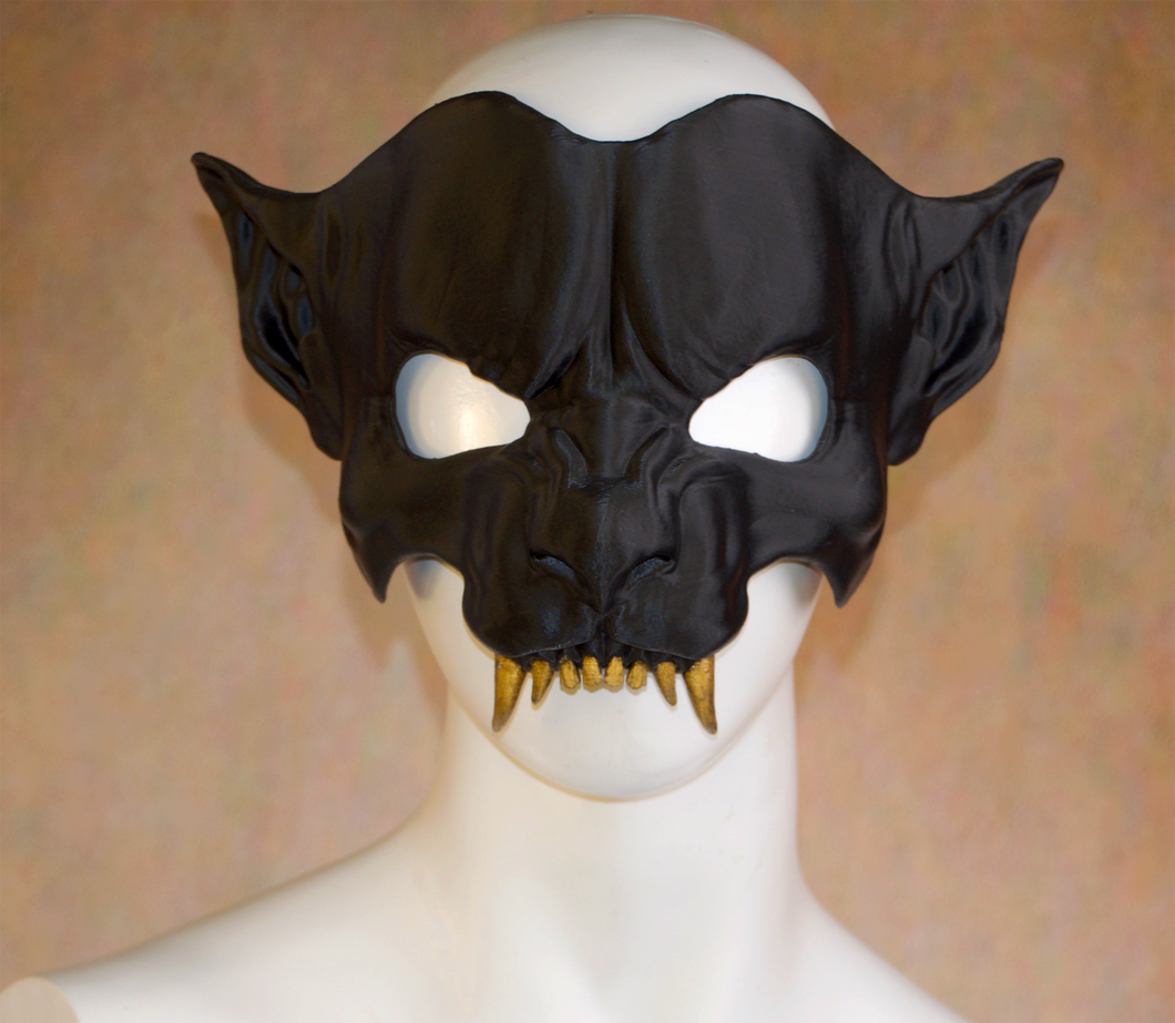 Lightweight METALLIC FANG Werewolf Cryptid Half Mask
