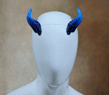 Load image into Gallery viewer, Blue Goat Horns
