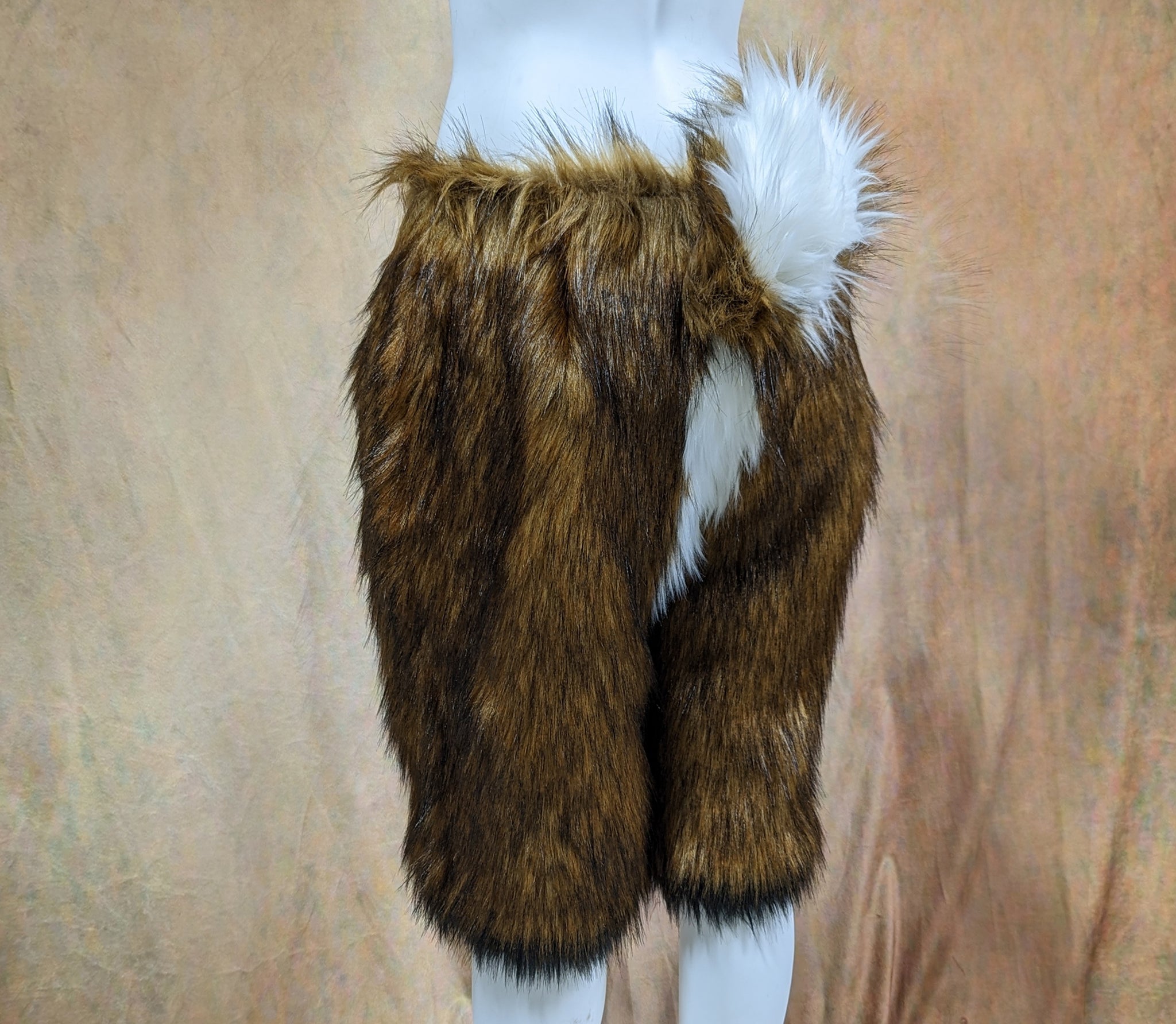 Black Satyr Minky Faux Fur Pants with Tail